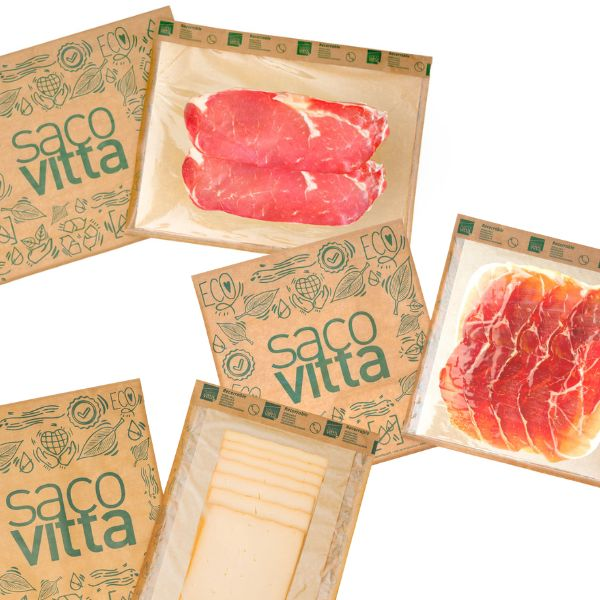 Bolsas Sacovitta en diferentes tamaños con alimentos